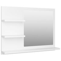 vidaXL Καθρέφτης Μπάνιου Λευκός 60 x 10,5 x 45 εκ. Επεξ. Ξύλο