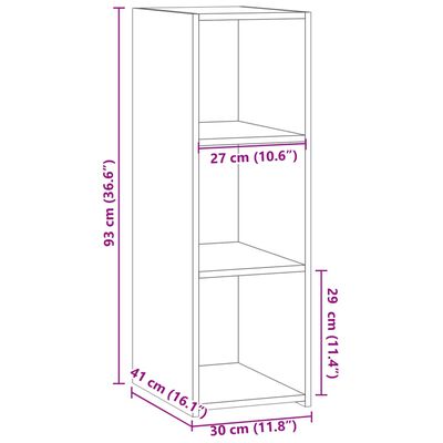 vidaXL Ντουλάπι Γκρι Σκυροδέματος 30x41x93 εκ. Επεξεργασμένο Ξύλο