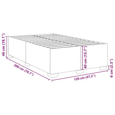 vidaXL Πλαίσιο Κρεβατιού Μαύρο 120 x 200 εκ. από Συνθετικό Δέρμα