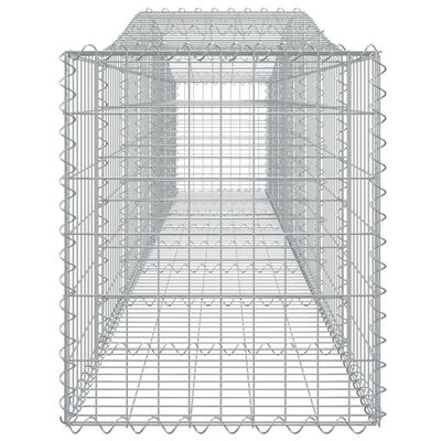 vidaXL Συρματοκιβώτια Τοξωτά 4 τεμ. 400x50x60/80 εκ. Γαλβαν. Ατσάλι