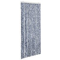 vidaXL Σήτα - Κουρτίνα Πόρτας Μπλε / Λευκό 56 x 200 εκ. από Σενίλ
