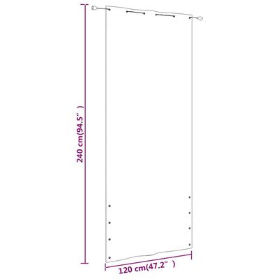 vidaXL Διαχωριστικό Βεράντας Taupe 120 x 240 εκ. Ύφασμα Oxford