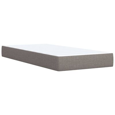 vidaXL Κρεβάτι Boxspring με Στρώμα Taupe 80x200 εκ. Υφασμάτινο