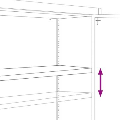 vidaXL Αρχειοθήκη Λευκή 90 x 40 x 140 εκ. Ατσάλινη