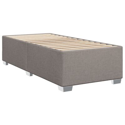 vidaXL Κρεβάτι Boxspring με Στρώμα Taupe 80x200 εκ. Υφασμάτινο