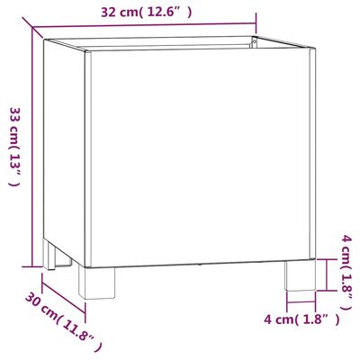 vidaXL Ζαρντινιέρες 2τεμ. Σκουρ. 32x30x33εκ Ατσάλι Σκληρυθέν στον Αέρα