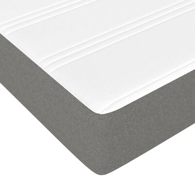 vidaXL Κρεβάτι Boxspring με Στρώμα Σκούρο Γκρι 140x190 εκ. Υφασμάτινο