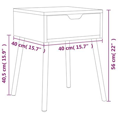 vidaXL Κομοδίνα 2 τεμ. Sonoma Δρυς 40x40x56 εκ. από Επεξ. Ξύλο