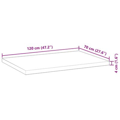 vidaXL Επιφάνεια Τραπεζιού 120x70x4 εκ. Μασίφ Ξύλο Ακακίας