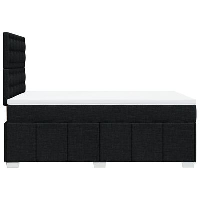 vidaXL Κρεβάτι Boxspring με Στρώμα Μαύρο 120x200 εκ. Υφασμάτινο