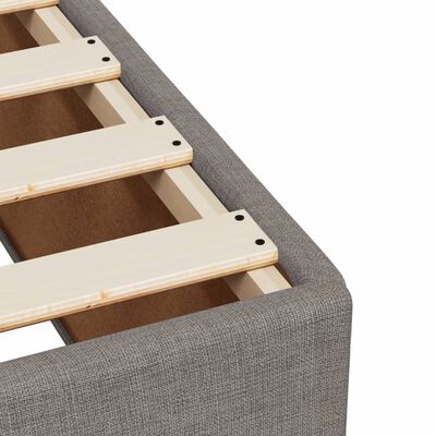 vidaXL Κρεβάτι Boxspring με Στρώμα Taupe 200x200 εκ. Υφασμάτινο