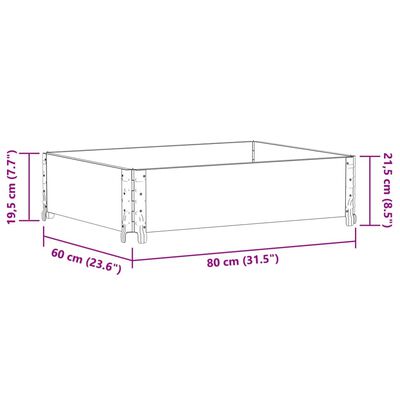 vidaXL Ζαρντινιέρα Κήπου 80x60 εκ από Μασίφ Ξύλο Πεύκου