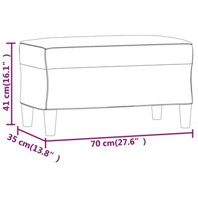 vidaXL Πάγκος Ανοιχτό Γκρι 70 x 35 x 41 εκ. Βελούδινος