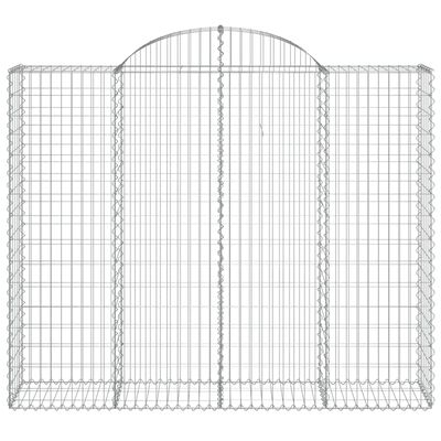 vidaXL Συρματοκιβώτια Τοξωτά 6 τεμ. 200x50x160/180 εκ. Γαλβαν. Ατσάλι