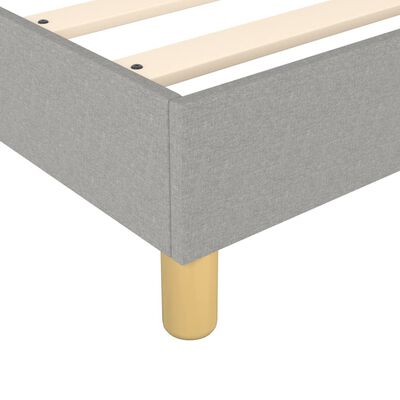 vidaXL Κρεβάτι Boxspring με Στρώμα Ανοιχτό Γκρι 90x190 εκ. Υφασμάτινο