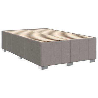 vidaXL Κρεβάτι Boxspring με Στρώμα Taupe 120x200 εκ. Υφασμάτινο