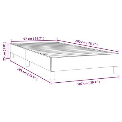 vidaXL Πλαίσιο Κρεβατιού Ανοιχτό Γκρι 100x200 εκ. Υφασμάτινο