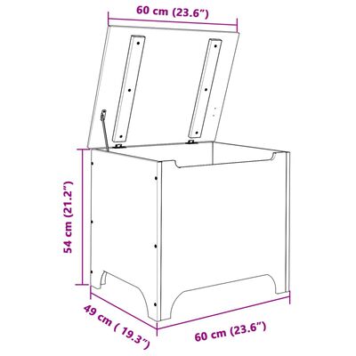 vidaXL Κουτί Αποθήκευσης με Καπάκι RANA 60x49x54εκ. Μασίφ Ξύλο Πεύκου