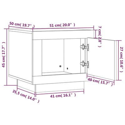 vidaXL Τραπεζάκι Σαλονιού Sonoma Δρυς 51x50x45 εκ. Επεξεργασμένο Ξύλο