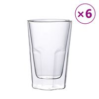 vidaXL Ποτήρια με Διπλό Τοίχωμα 6 Τεμ. 350 ml