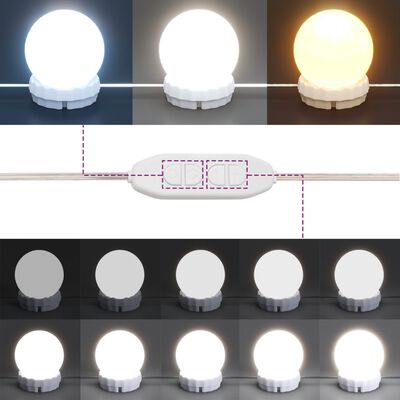 vidaXL Μπουντουάρ με LED Γκρι Σκυροδέματος 115x37x110,5 εκ.