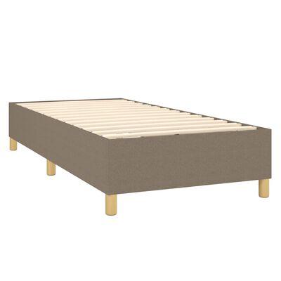 vidaXL Κρεβάτι Boxspring με Στρώμα Taupe 80x200 εκ. Υφασμάτινο