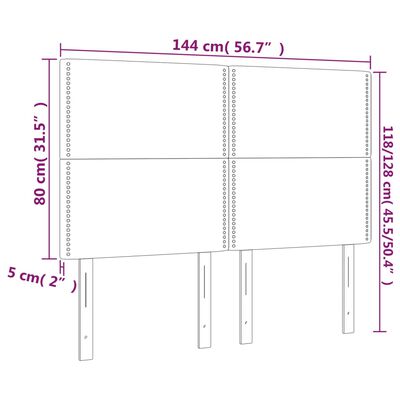 vidaXL Κεφαλάρια Κρεβατιού 4 τεμ. Taupe 72x5x78/88 εκ. Υφασμάτινα