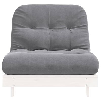 vidaXL Καναπές Κρεβάτι Futon με Στρώμα 80x206x11 εκ. Μασίφ Ξύλο Πεύκου