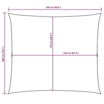 vidaXL Πανί Σκίασης Ορθογώνιο Μπεζ 2 x 2,5 μ. από Ύφασμα Oxford