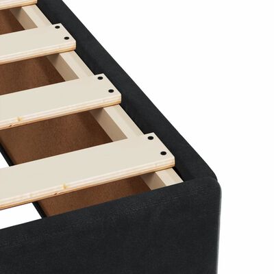 vidaXL Κρεβάτι Boxspring με Στρώμα Μαύρο 90x190 εκ. Βελούδινο