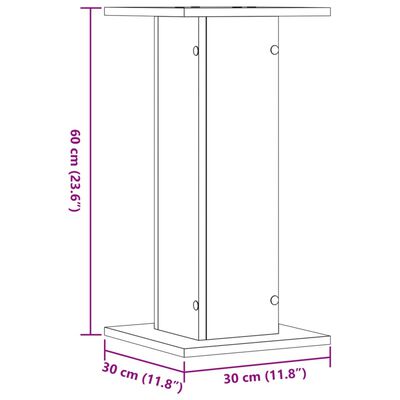 vidaXL Βάσεις Φυτών 2 Τεμ. Sonoma Δρυς 30x30x60 εκ. Επεξεργασμένο Ξύλο