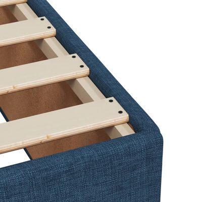 vidaXL Κρεβάτι Boxspring με Στρώμα Μπλε 90x200 εκ.Υφασμάτινο