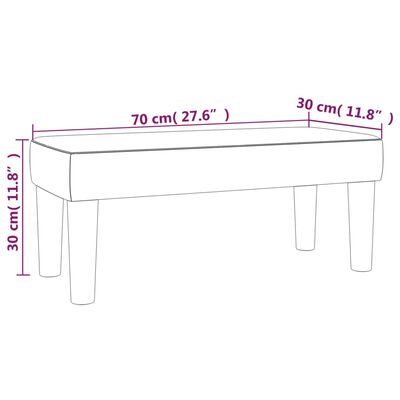 vidaXL Πάγκος Taupe 70 x 30 x 30 εκ. Υφασμάτινος