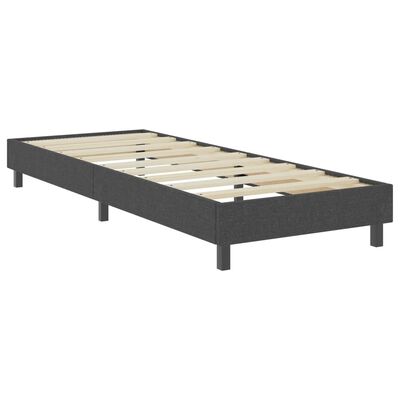 vidaXL Κρεβάτι Boxspring Σκούρο Γκρι 100 x 200 εκ. Υφασμάτινο