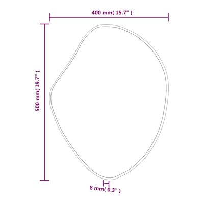 vidaXL Καθρέφτης Τοίχου Χρυσός 50x40 εκ.