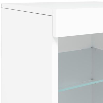 vidaXL Μπουφές με Φώτα LED Λευκός 164 x 37 x 67 εκ.