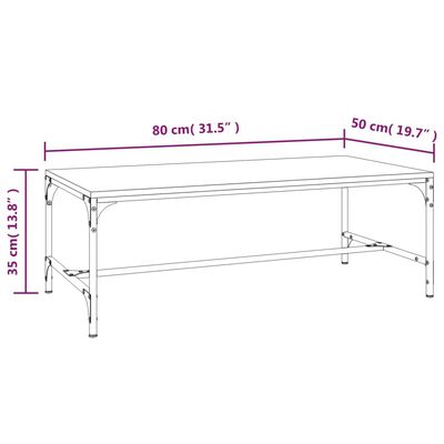 vidaXL Τραπεζάκι Σαλονιού Γκρι Sonoma 80x50x35 εκ.Επεξεργασμένο Ξύλο