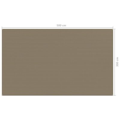 vidaXL Χαλί Σκηνής Taupe 300 x 500 εκ.