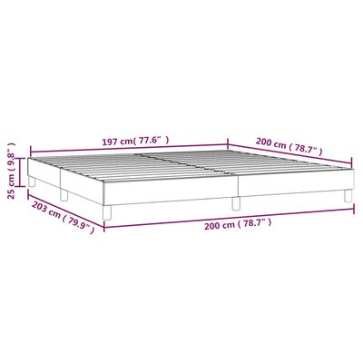 vidaXL Πλαίσιο Κρεβατιού Καφέ 200x200 εκ. από Συνθετικό Δέρμα