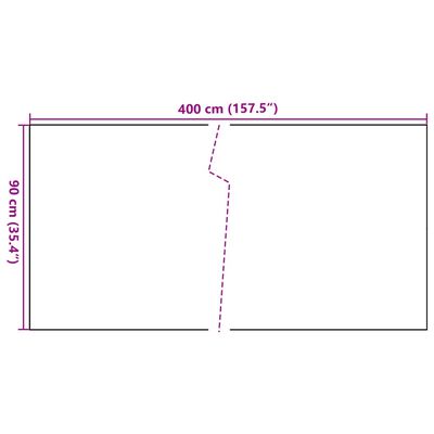 vidaXL Διαχωριστικό Βεράντας Καφέ & Μαύρο 400x90 εκ. Συνθετικό Ρατάν