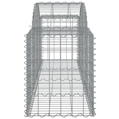 vidaXL Συρματοκιβώτια Τοξωτά 10 τεμ. 200x50x60/80 εκ. Γαλβαν. Ατσάλι