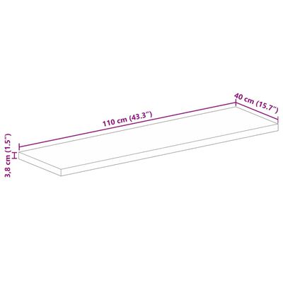 vidaXL Επιφάνεια Τραπεζιού Ορθογώνια 110x40x3,8 εκ. Ανακυκλωμένο Ξύλο