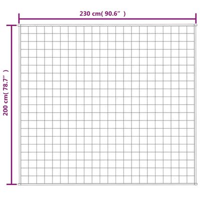 vidaXL Κουβέρτα Βαρύτητας Γκρι 200 x 230 εκ. 9 κ. Υφασμάτινη