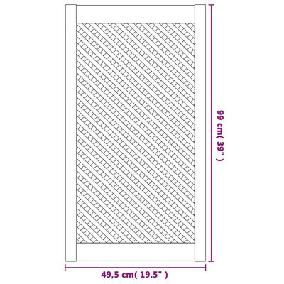 vidaXL Πορτάκια με Περσίδες 2 Τεμ. 49,5x99 εκ. από Μασίφ Ξύλο Πεύκου