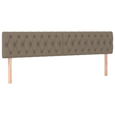 vidaXL Κρεβάτι Boxspring με Στρώμα Taupe 200x200 εκ. Υφασμάτινο