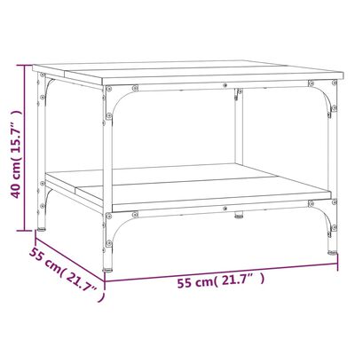 vidaXL Τραπεζάκι Σαλονιού Μαύρο 55x55x40 εκ. από Επεξεργασμένο Ξύλο