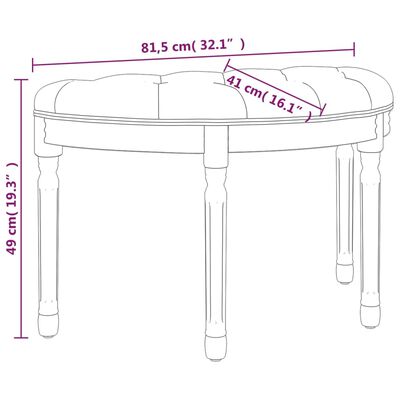 vidaXL Πάγκος Ροζ 81,5 x 41 x 49 εκ. Βελούδινος