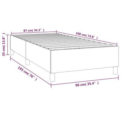 vidaXL Πλαίσιο Κρεβατιού Σκούρο Μπλε 90x190 εκ. Βελούδινο