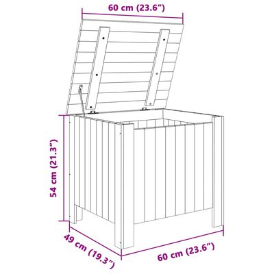 vidaXL Κουτί Αποθήκευσης με Καπάκι RANA 60x49x54εκ. Μασίφ Ξύλο Πεύκου