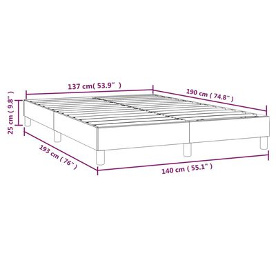 vidaXL Πλαίσιο Κρεβατιού Σκούρο Μπλε 140 x 190 εκ. Βελούδινο